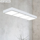 Modern white rectangular island lamp kitchen pendant light