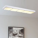 Modern white rectangular island lamp kitchen pendant light