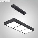 Modern white rectangular island lamp kitchen pendant light