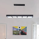 Modern white rectangular island lamp kitchen pendant light