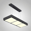 Modern white rectangular island lamp kitchen pendant light