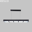 Modern white rectangular island lamp kitchen pendant light