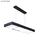 Modern white rectangular island lamp kitchen pendant light
