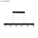 Modern white rectangular island lamp kitchen pendant light