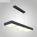 Modern white rectangular island lamp kitchen pendant light