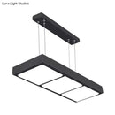 Modern white rectangular island lamp kitchen pendant light