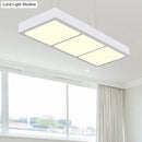 Modern white rectangular island lamp kitchen pendant light