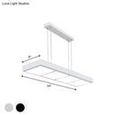 Modern white rectangular island lamp kitchen pendant light