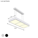 Modern white rectangular island lamp kitchen pendant light