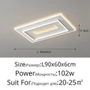 Modern white rectangular led chandelier living room ceiling light