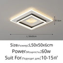 Modern white rectangular led chandelier living room ceiling light