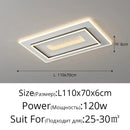 Modern white rectangular led chandelier living room ceiling light
