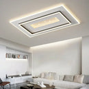 Modern white rectangular led chandelier living room ceiling light
