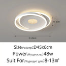 Modern white rectangular led chandelier living room ceiling light