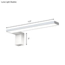Modern white rectangular led wall lamp – bedroom warm white light