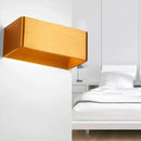 Modern white rectangular wall lamp – bedroom warm white sconce