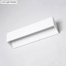 Modern white rectangular wall lamp – bedroom warm white sconce