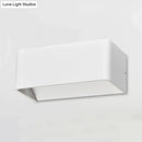 Modern white rectangular wall lamp – bedroom warm white sconce
