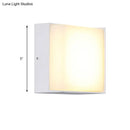 Modern white rectangular wall light warm white hallway direct wired