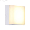 Modern white rectangular wall light warm white hallway direct wired