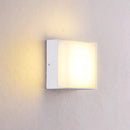 Modern white rectangular wall light warm white hallway direct wired