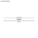 Modern white rectilinear wall sconce bathroom led mirror light