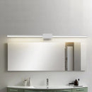 Modern white rectilinear wall sconce bathroom led mirror light