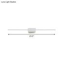 Modern white rectilinear wall sconce bathroom led mirror light