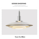 Modern white & red gradient ufo pendant light dining room