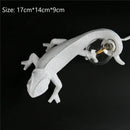 Modern white resin chameleon led table lamp for bedroom reading
