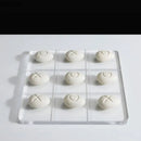Modern white resin pieces acrylic tic-tac-toe set living room decor