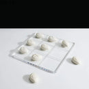 Modern white resin pieces acrylic tic-tac-toe set living room decor