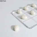 Modern white resin pieces acrylic tic-tac-toe set living room decor