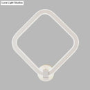 Modern white rhombus frame led wall lamp bedroom sconce