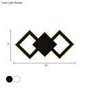 Modern white rhombus led wall sconce bedroom white warm light