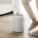 Modern white ribbed 10l luxury sensor trash can kitchen decor