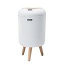 Modern white ribbed 10l luxury sensor trash can kitchen decor