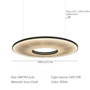 Modern white ribbed circular pendant light dining room hanging lamp