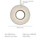Modern white ribbed circular pendant light dining room hanging lamp
