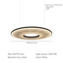Modern white ribbed circular pendant light dining room hanging lamp