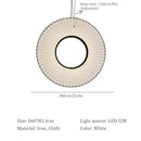 Modern white ribbed circular pendant light dining room hanging lamp