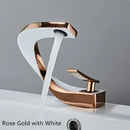 DecorBites™ Brass Bathroom Basin Faucet in Elegant Rose Gold Finish
