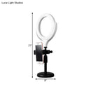 Modern white round mirror light with usb port for bedroom