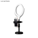 Modern white round mirror light with usb port for bedroom