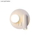 Modern white round wall mounted sconce bedroom acrylic light