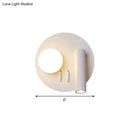 Modern white round wall mounted sconce bedroom acrylic light
