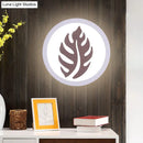 Modern white sector leaf pattern wall light – living room sconce