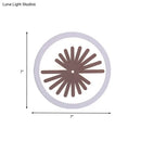 Modern white sector leaf pattern wall light – living room sconce