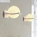 Modern white sphere opal glass wall sconce kitchen light