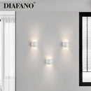 Modern white spherical gypsum led wall lamp bedroom sconce